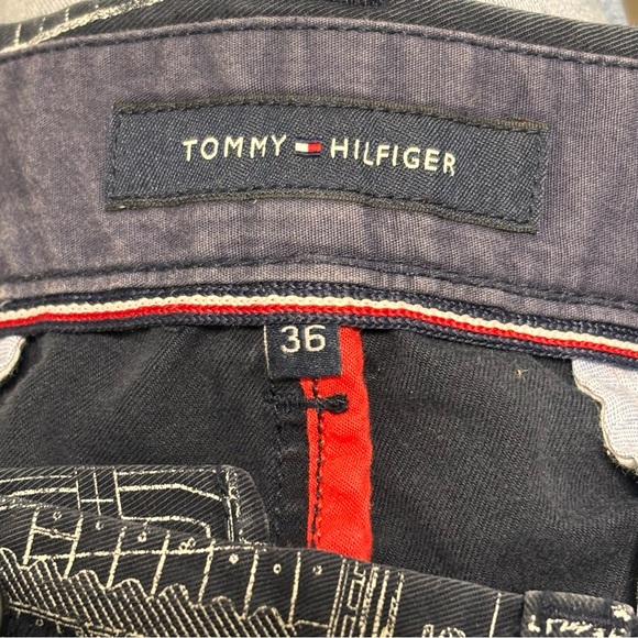 Tommy Hilfiger Sail Boat Shorts Blue Print Sketch Nautical Cruise Mens Size 36 - Picture 4 of 7